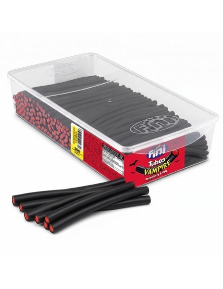 Tarro de Rellenitos Regaliz dulce Vampiro Negro 200uds Fini Golosinas