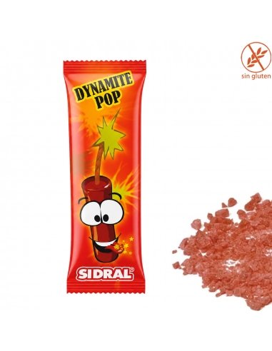 Caramelo con Chasquido fresa Dynamite Pop 200uds Sidral