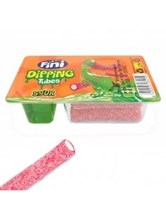 Tarrina Dipping Tool de Rellenitos con ácido Melón 60g 12 uds Fini Golosinas