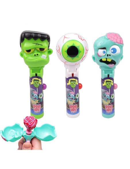 Chupa Caramelos Pop Ups de Monstruos Halloween 12uds BipCandy