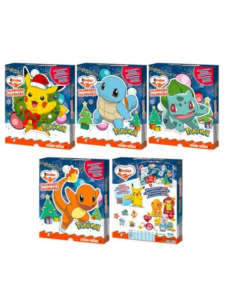 Calendario Adviento Kinder Pokémon 198g 1ud