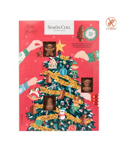 Mega Calendario Árbol Navidad Figuras chocolate 3D 216Gr Simón Coll