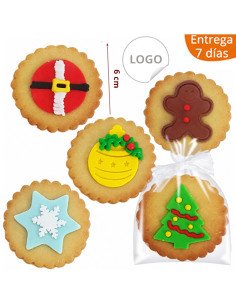Galletas de Navidad Surtidas 6 cm Personalizables 1ud