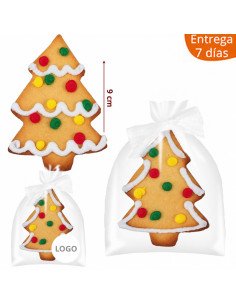 Galleta Árbol de Navidad 9 cm Decorada con Glasa Personalizable 1ud