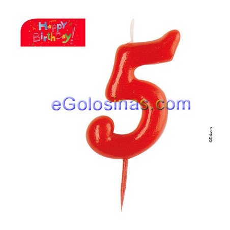 velas de cumpleaños nº 5 de 12uds para tartas