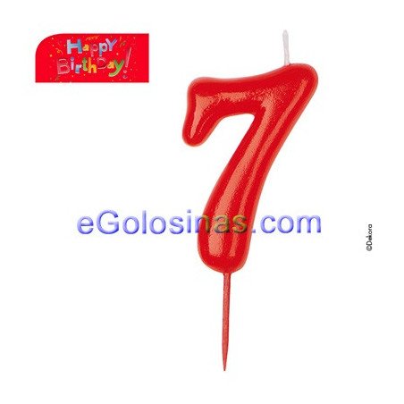velas de cumpleaños nº 7 de 12uds para tartas