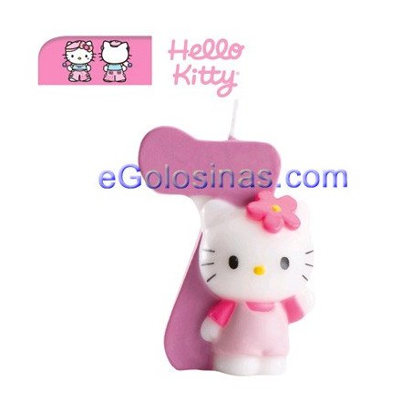 velas cumpleaños hello kitty nº 7 1uds para tartas