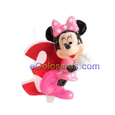 vela minnie nº 3 dekora para tartas