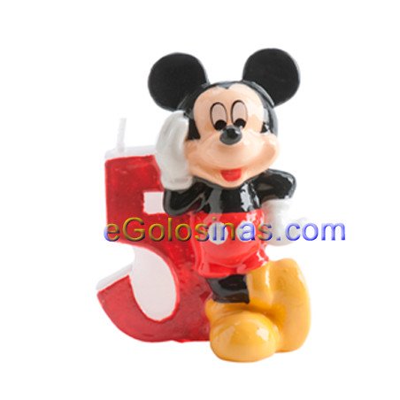 vela mickey mouse nº 5 dekora para tartas