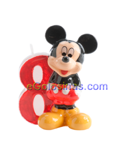 Vela Mickey Mouse Nº 8 Dekora