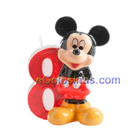 vela mickey mouse nº 8 dekora para tartas