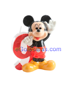 Vela Mickey Mouse Nº 9 Dekora