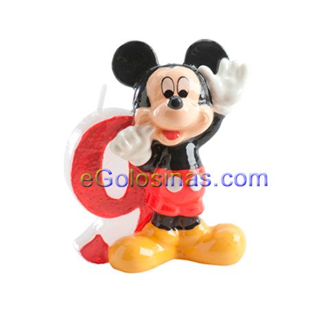 vela mickey mouse nº 9 dekora para tartas