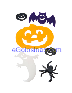 6 Pegatinas Cristal Halloween 1Ud