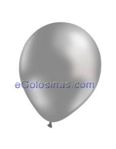 GLOBOS LATEX METALIZADO PLATA 22cm 50uds