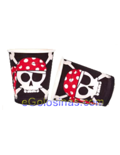 VASOS PIRATA PARTY  8uds