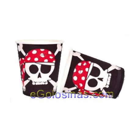 VASOS PIRATA PARTY  8uds