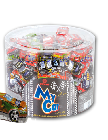 Mini Coches de Chocolate Sucedáneo 100Uds Sidral