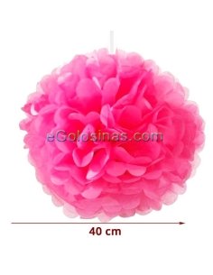 POMPON PAPEL SEDA FUCSIA 40cm 1ud