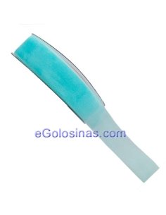 CINTA ORGANZA AZUL 2cmx25M