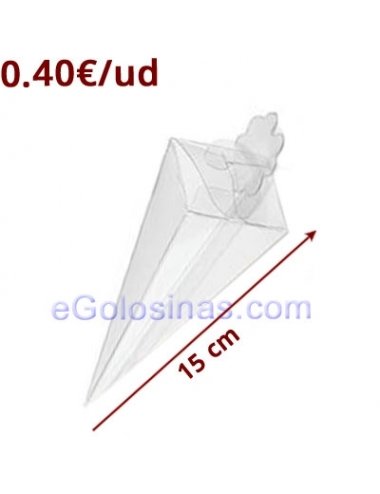 CONOS PVC TRANSPARENTE 15cm 6uds