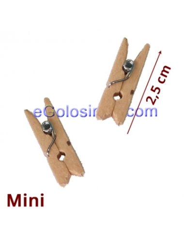 MINI PINZAS PARA TARJETAS 50uds para comprar Detalles Bautizo o Boda