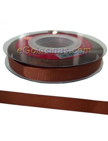 CINTA TELA LAZO MARRON 1cm 14MTS