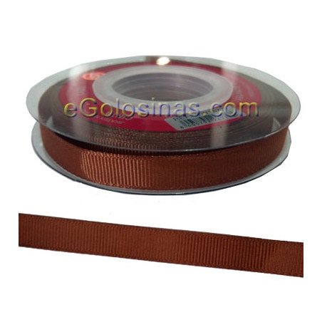 CINTA TELA LAZO MARRON 1cm 14MTS