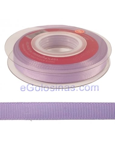 CINTA TELA LAZO LILA 1cm 14MTS para decorar tus regalos