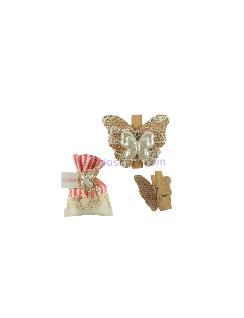 MINI PINZAS DECORATIVA MARIPOSA 4uds