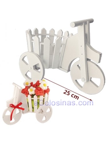 CARRO BLANCO DECORACION MESA CHUCHES
