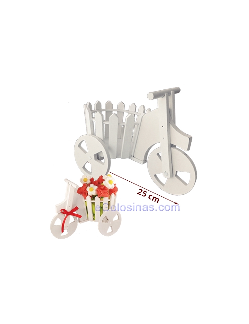 CARRO BLANCO DECORACION MESA CHUCHES