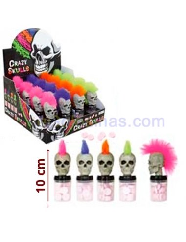 MINI TOPPERS CRAZY SKULLS 16uds
