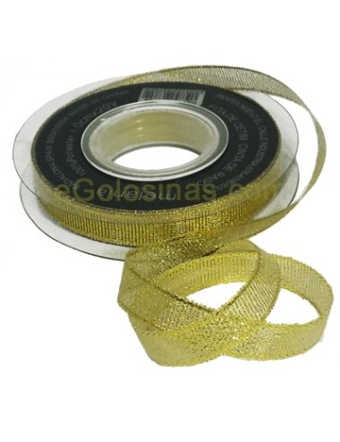 CINTA DORADA NAVIDAD 1cm 18mts