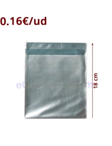 BOLSA METALIZADA PLATEADA 12x18cm 10uds