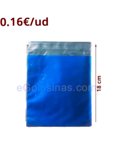 BOLSA METALIZADA AZUL 12x18cm 10uds