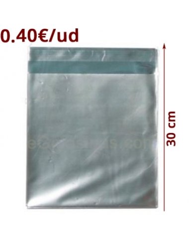 BOLSA METALIZADA PLATEADA 22x33cm 4uds