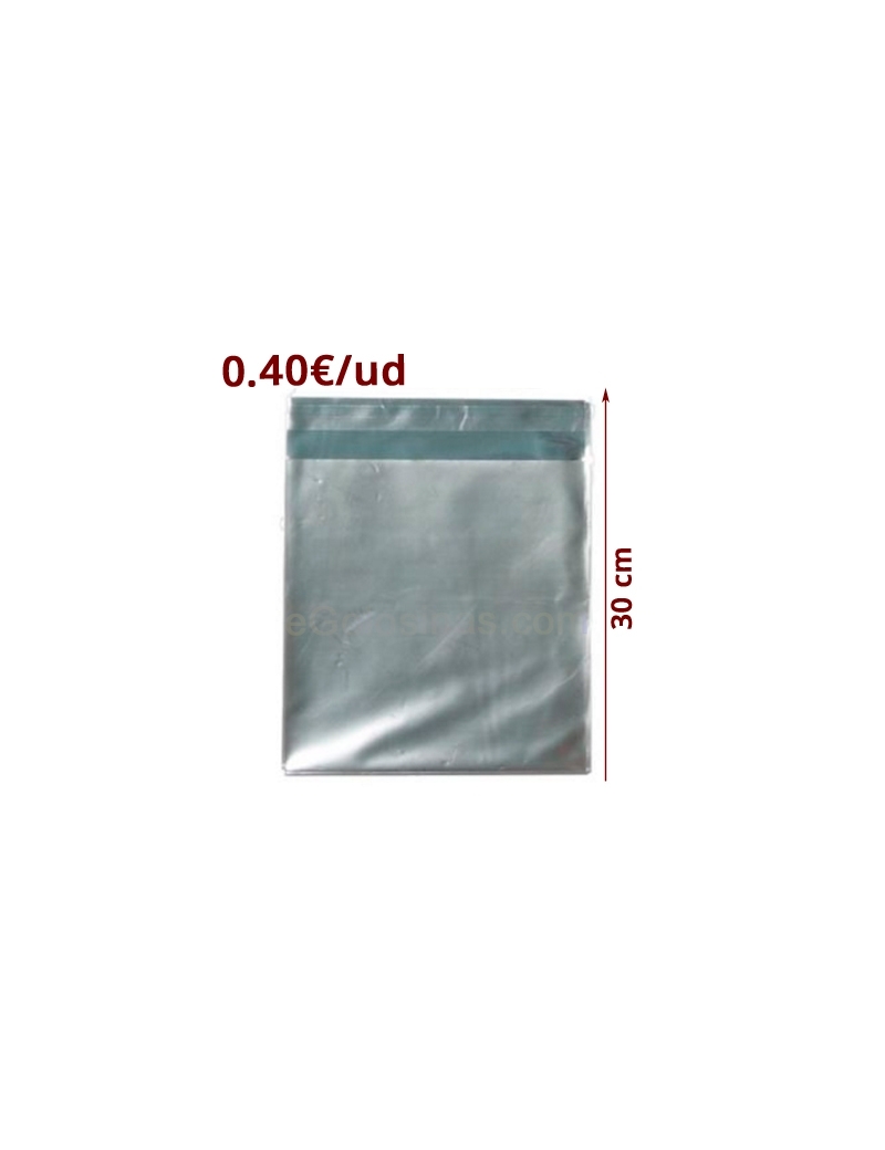 BOLSA METALIZADA PLATEADA 22x33cm 4uds