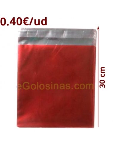 BOLSA METALIZADA ROJA 22x33cm 4uds