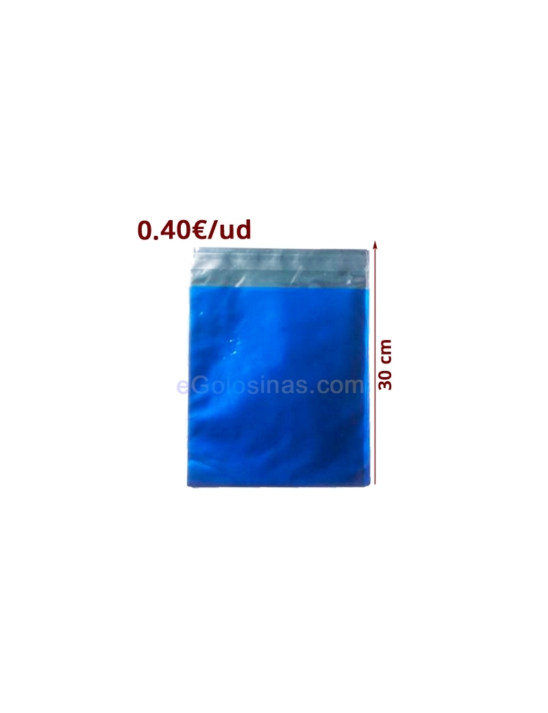BOLSA METALIZADA AZUL 22x33cm 4uds
