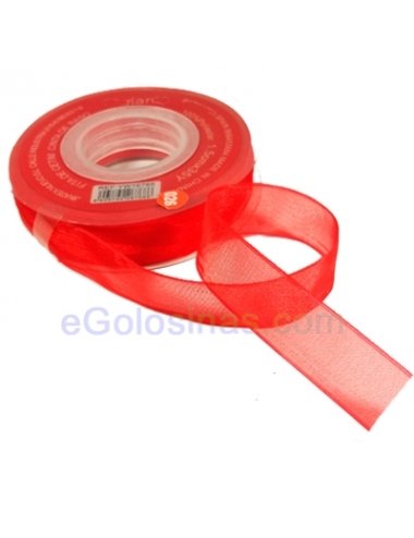 CINTA ORGANZA ROJA 1.5cmx32M