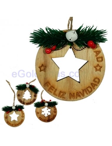 DECORACION NAVIDAD MADERA 1ud