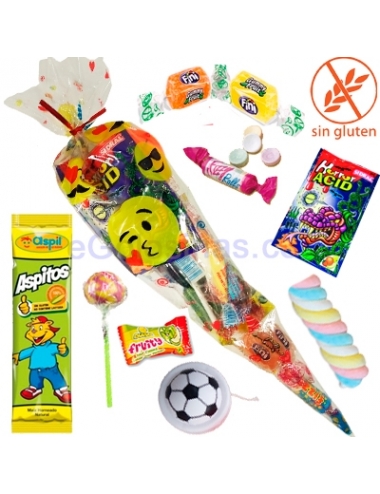 Pack Conos de Chuches Preparadas para Cumpleaños - Cucuruchos con Gominolas  - Lote de Bolsas para Fiesta infantil
