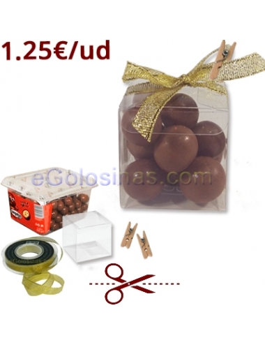 12 CAJA SHOCOBOLAS con CINTA DORADA