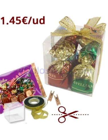 17 CAJITAS CON BOMBONES y CINTA