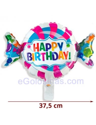 GLOBO CARAMELO HAPPY BIRTHDAY 37.5cm