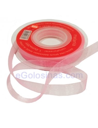 CINTA ORGANZA ROSA 1cmx25M para decorar Detalles de regalo