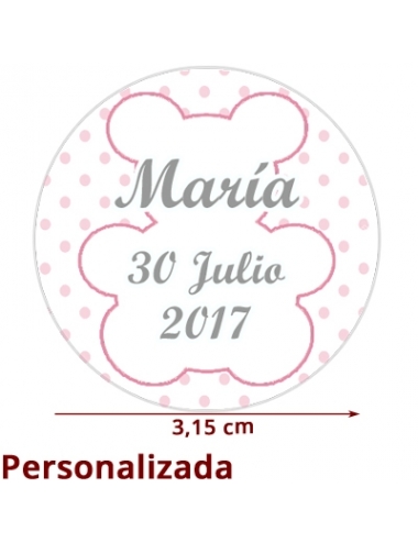 ETIQUETA BEBE NIÑA PERSONALIZADA 15uds