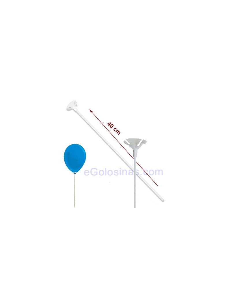PALITOS BLANCOS PARA GLOBOS 40cm 12uds