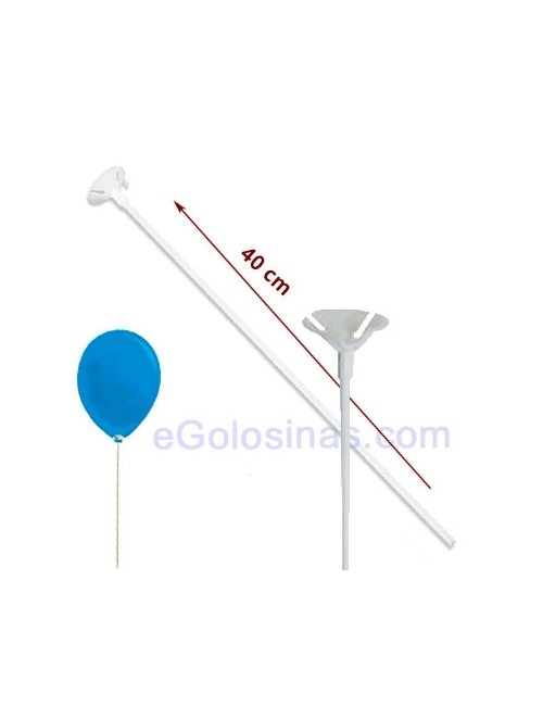 PALITOS BLANCOS PARA GLOBOS 40cm 12uds